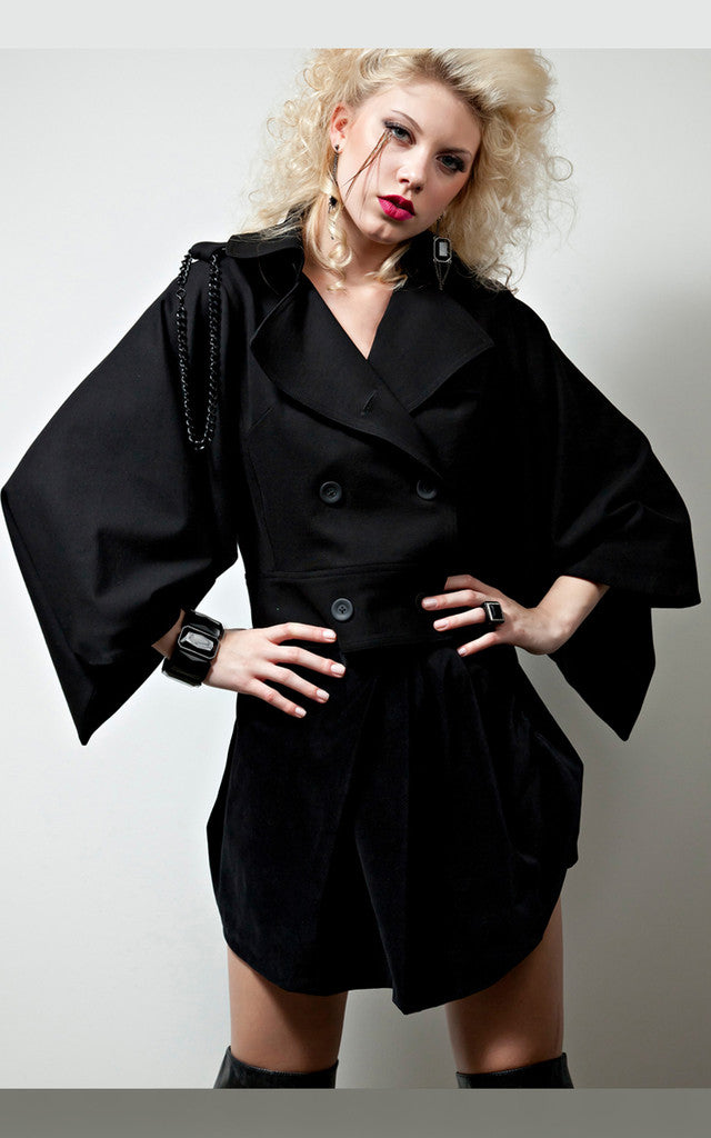 Kimono sleeve coat outlet