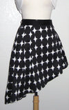 graphic asymmetrical skirt l'une collection