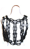 Black plastic chain link top L'une Collection by Anh Volcek