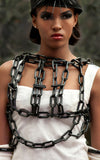 Black plastic chain link top L'une Collection by Anh Volcek