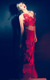 Red plastic bustier L'une Collection by Anh Volcek