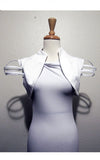 white vest with structured shoulders l'une collection