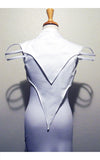 white vest with structured shoulders l'une collection