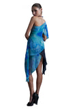 womens silk printed layered top l'une collection by anh volcek