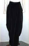 womens draped velvet skirt l'une collection back view full length
