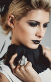 black elastic necklace
